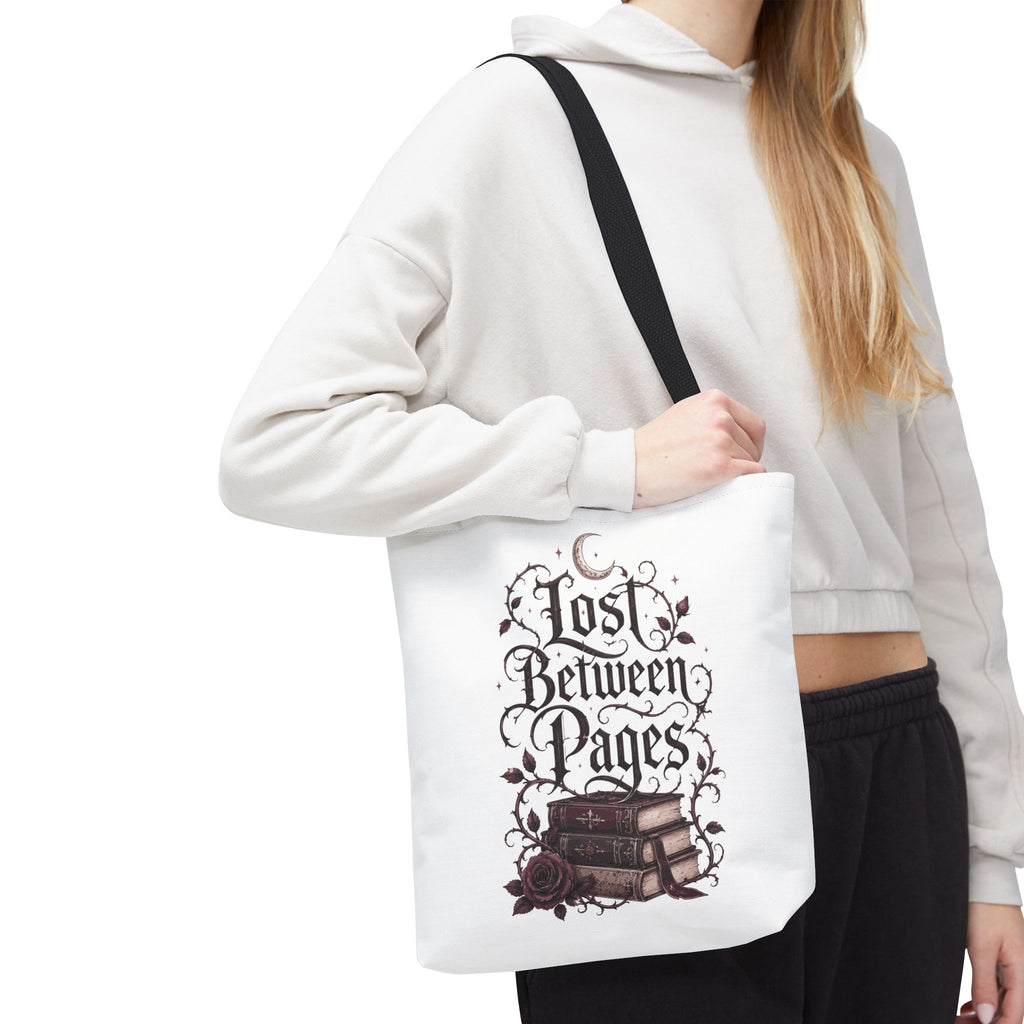 "Lost Between Pages" Book Lover Tote Bag