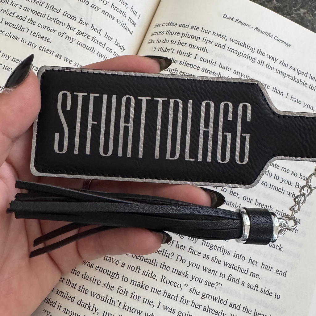 STFUATTDLAGG bookmark, bookmarks, dark romance bookmark, dark romance, bookish things