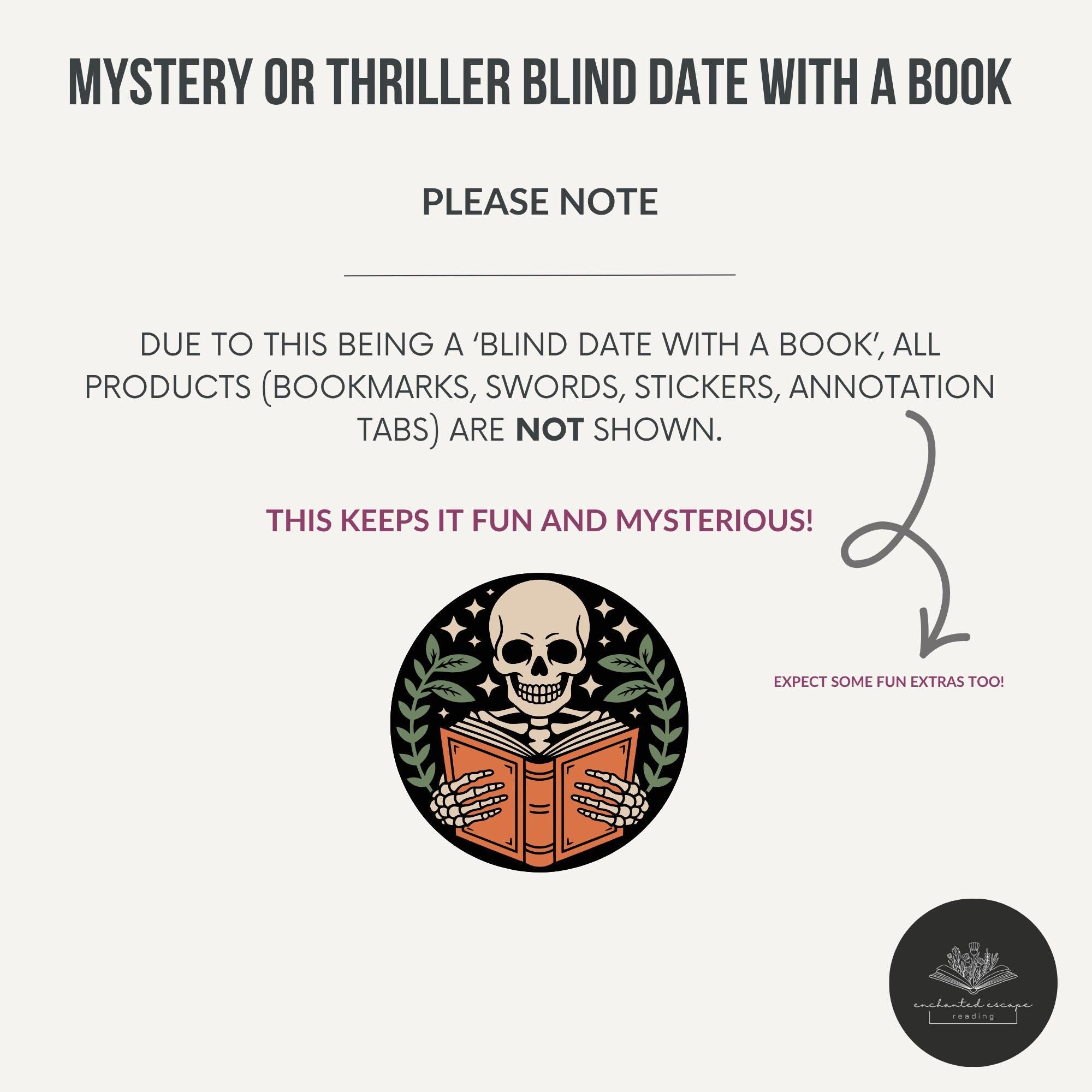 Bind Date With A Mystery OR Thriller Book-Bookish Gifts-Personalized Book