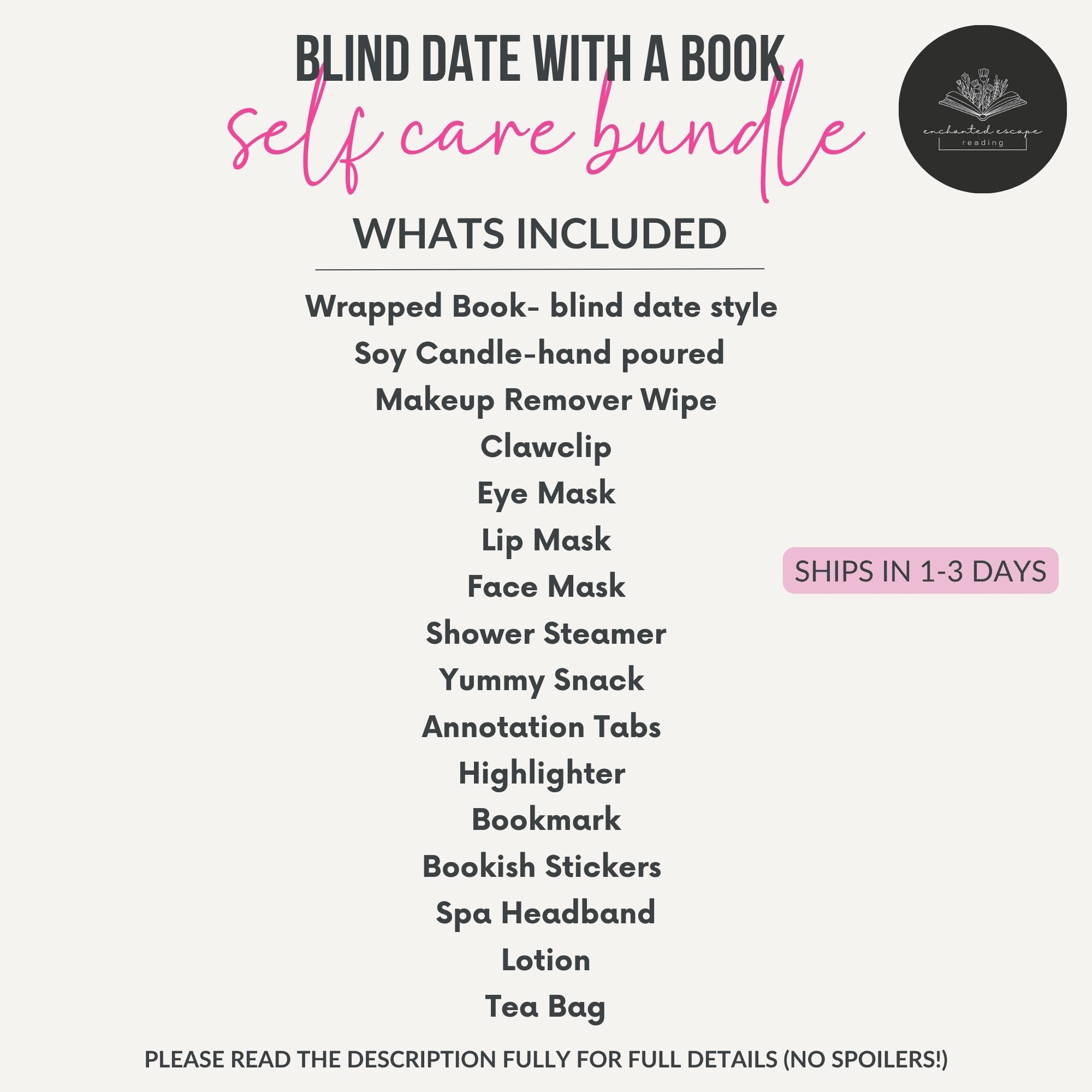 Self Care Blind Date With A Book, Gift for Book Lover, Bookish Gifts, Personalized Book, Spa Gift for Book Lover